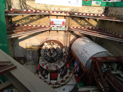 digging of metro tunnel starts in lucknow