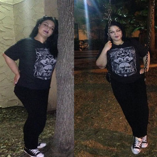 this lady sheds 450 kilos and become slim trim