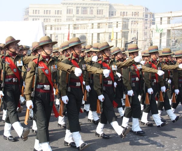 republic day parade in lucknow uttar pradesh.