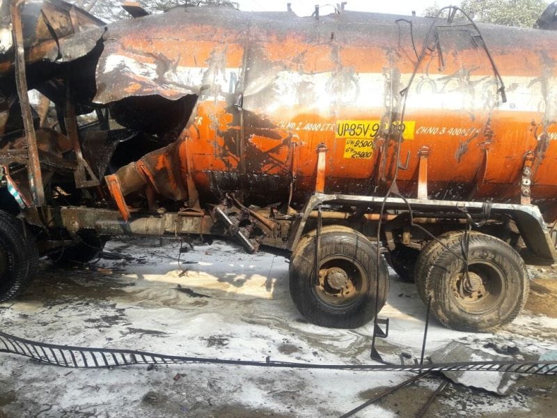 Tanker exploded, driver dead