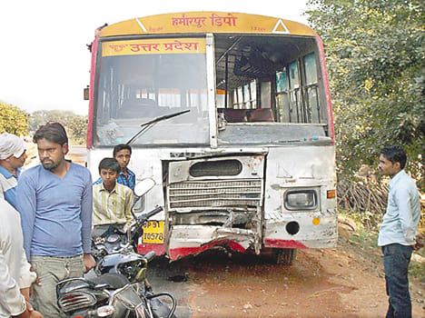 The death of two young men riding a bike bus collision