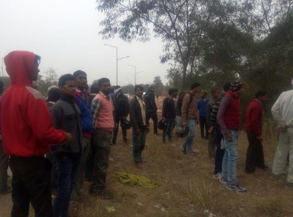half burnt dead body foung in forest near makhanmajra