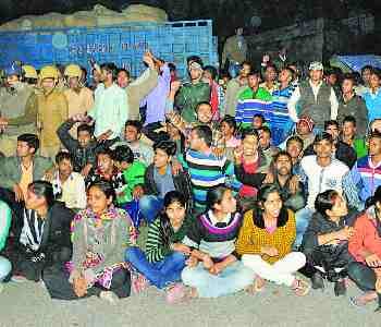 Late night protest by students