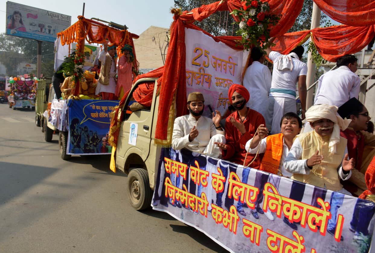 see the photos of national voters day in varanasi