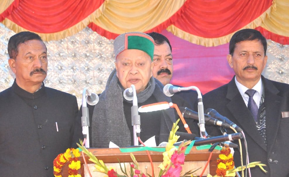 CM Virbhadra Singh Announcements at Himachal Full Statehood day Function at Kullu.