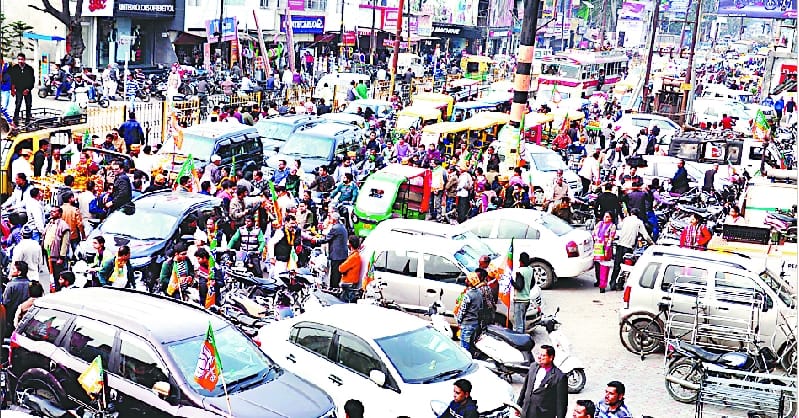 The city is jam candidates procession