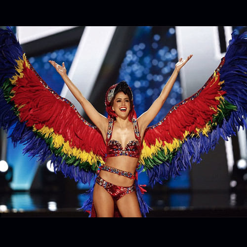 Miss Universe contestants were national contumes