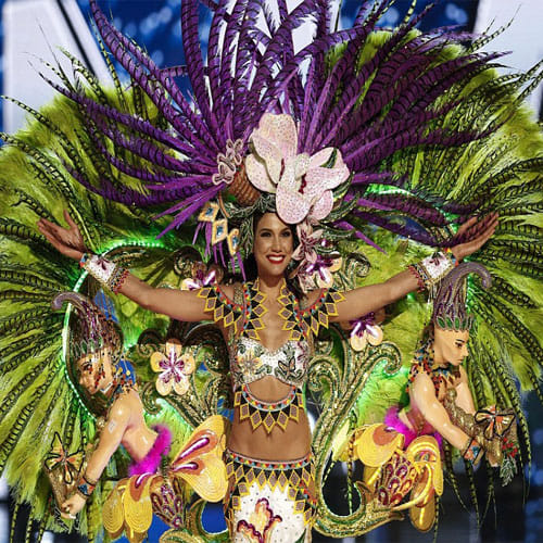Miss Universe contestants were national contumes
