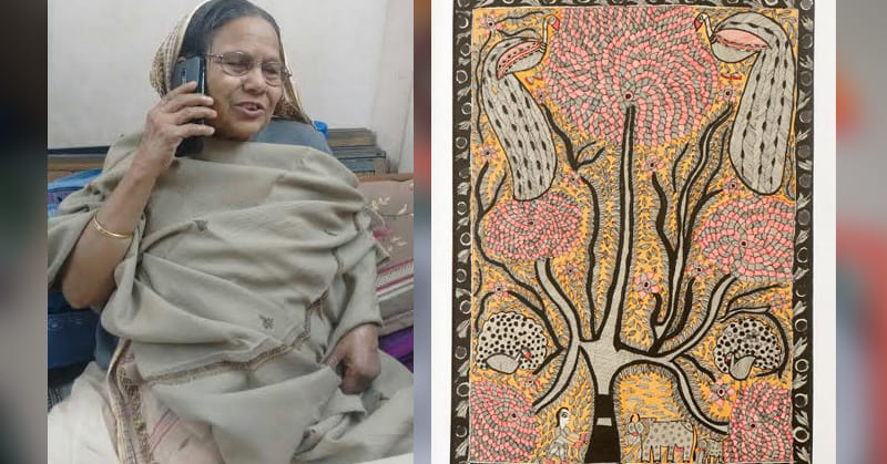 Bihar: Bauaa devi got Padma Shri award 2017 formain role in madhubani Mithila painting