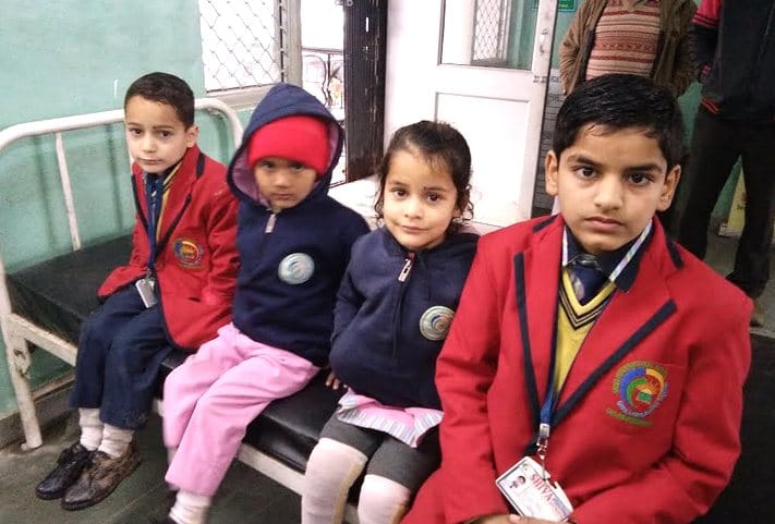 12 Students Injured in School bus Accident at Bilaspur.