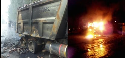Burning Alive Driver Help Help shouting and police watched