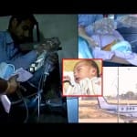 एम्स में लाया गया बच्चा