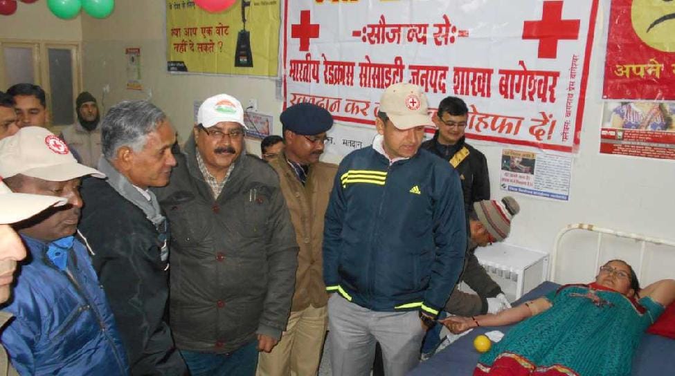 Bageshwar donated blood.