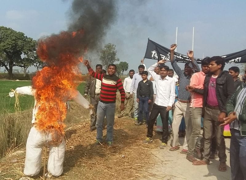 Development is not breathing on MLA's effigy