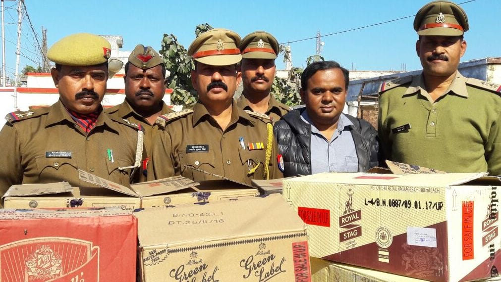 Rs two lakh cash seized 24 boxes of wine