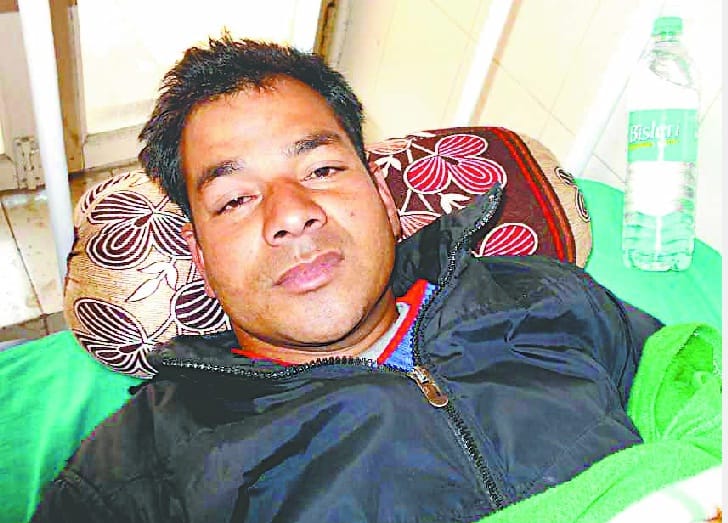 Cab Driver's foot crushed by truck