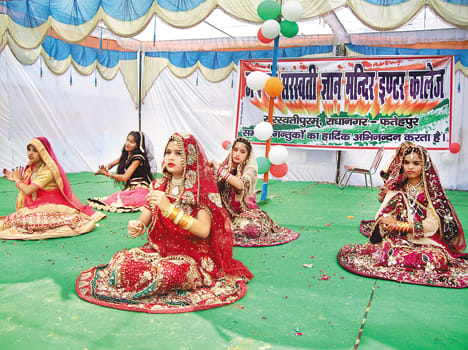  children and adults happy
