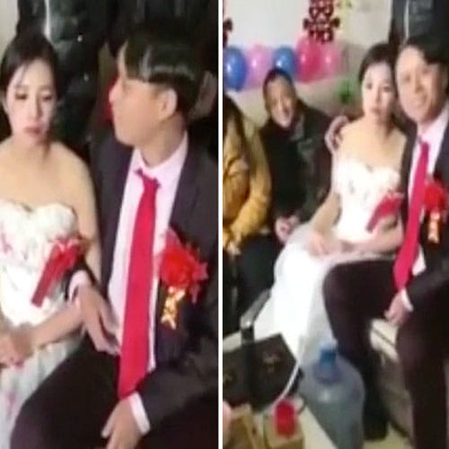 Bride Disgusted Her Face When Groom Tried To Kiss Her In China