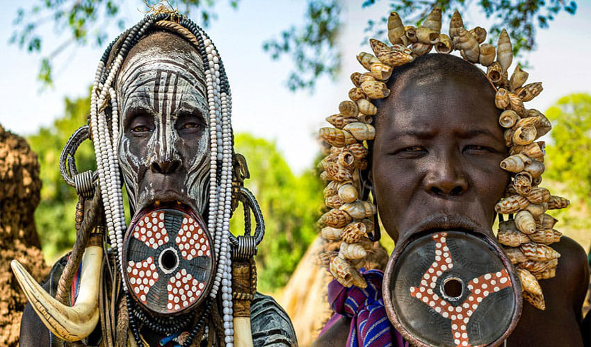 Tribe In Ethiopia Wears Bizarre Things To Abstain Suitors 