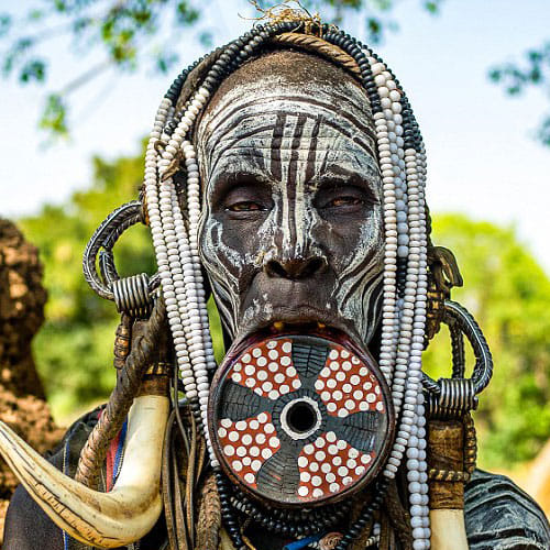 Tribe In Ethiopia Wears Bizarre Things To Abstain Suitors 