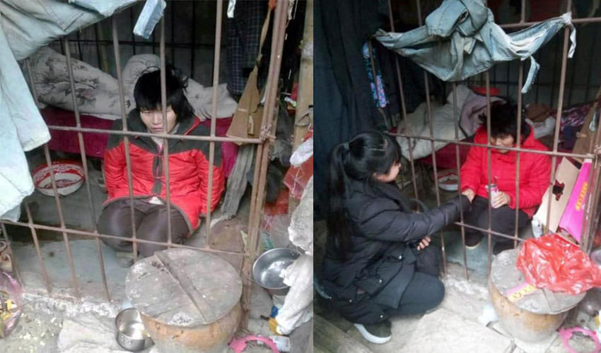 Woman Is Forced To Live In Forest In China