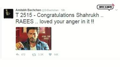 AMITABH APPRECIATES FILM RAEES