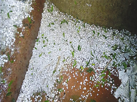 Weather havoc, thunderstorm with hail lashed
