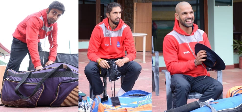 gautam gambhir ishant sharma and shikhar dhawan practice session for ranji tournament
