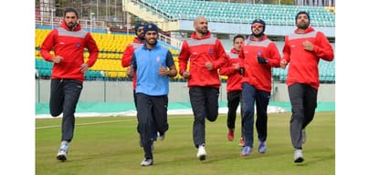 gautam gambhir ishant sharma and shikhar dhawan practice session for ranji tournament