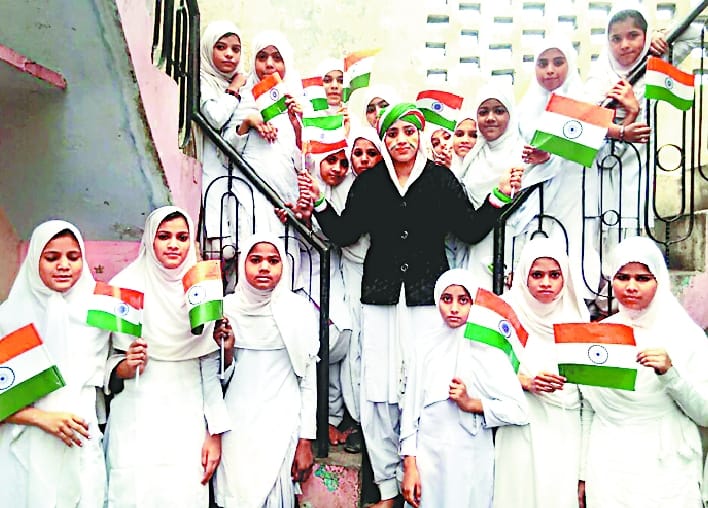 Tricolor waved gracefully in madrasas