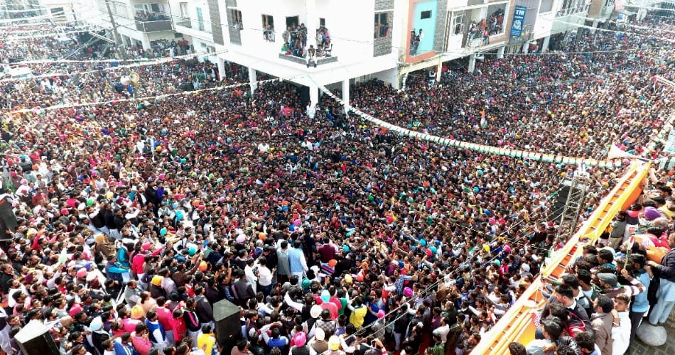 Navjot singh sidhu rally in muktsar, huge crowed in rally