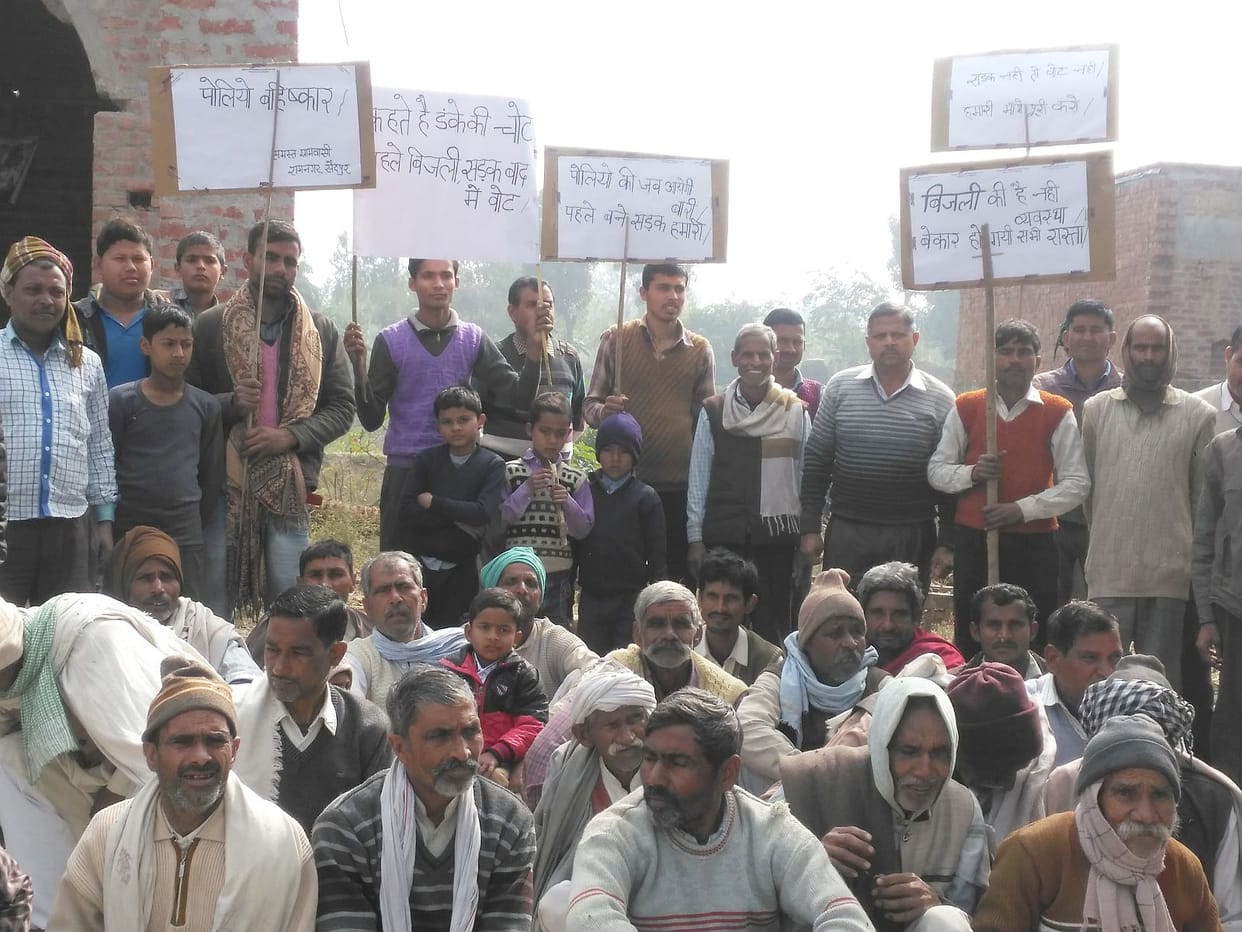 The team returned to give polio drop