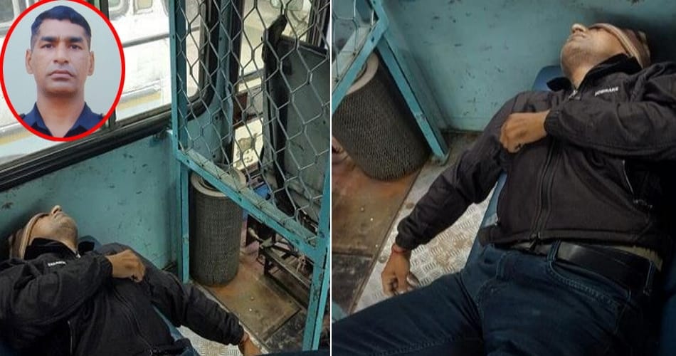 indian army soldier dead body found in roadways bus at rohtak bus stand