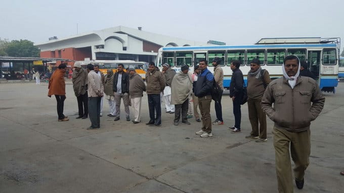 indian army soldier dead body found in roadways bus at rohtak bus stand