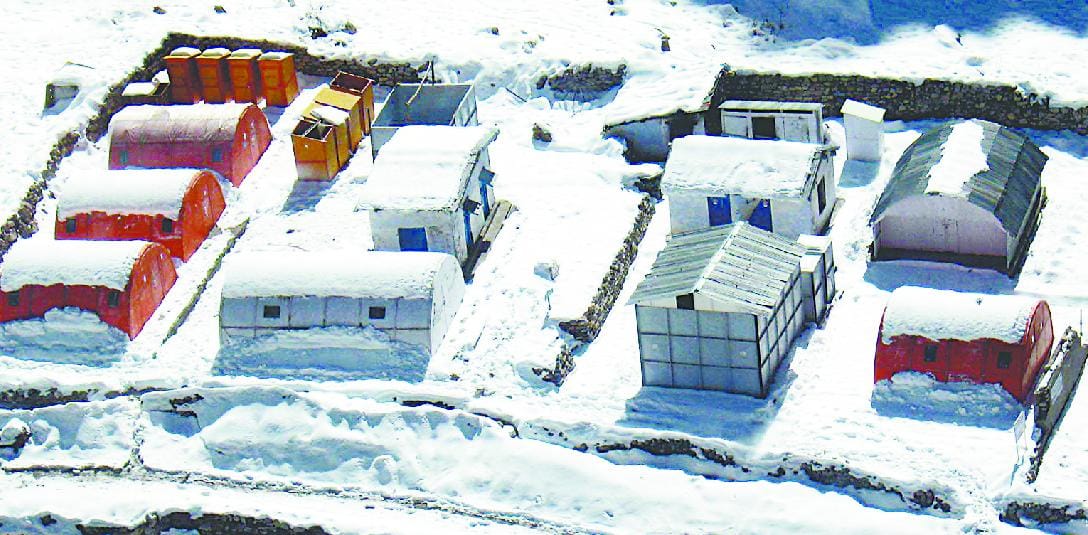Then snow in the high Himalayas