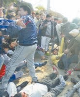 fatehabad, demolation action, people unhappy, sleeped in road,protest, harayana