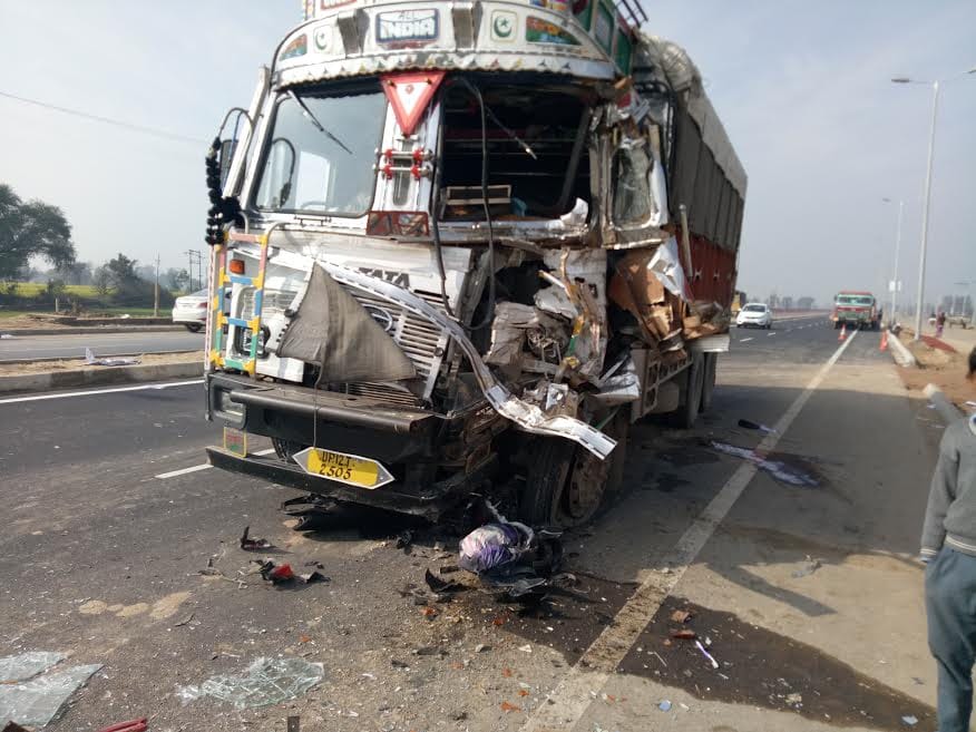truck hit car at fatehabad of haryana, two boys killed