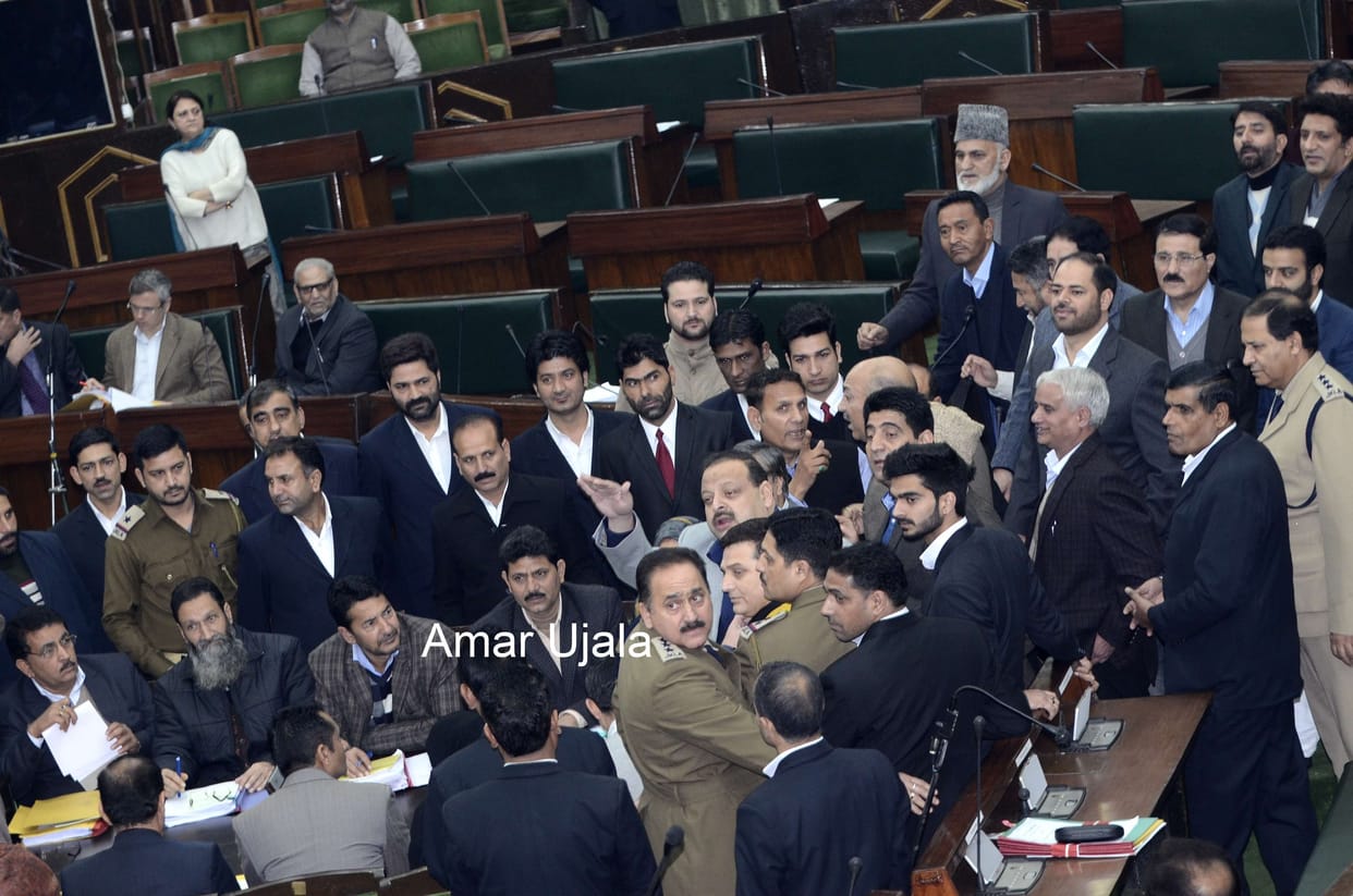 oppositions walkout from jammu kashmir assembly on snowfall problem issue