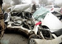 Cantor, car crashed, into a roadside stand, three killed, sonipat news