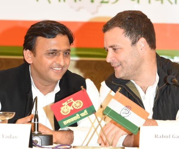 rahul akhilesh press conference in lucknow