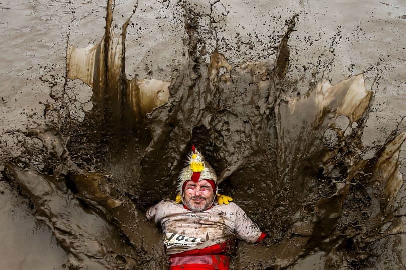 competitors took part in Mud sweat competiton
