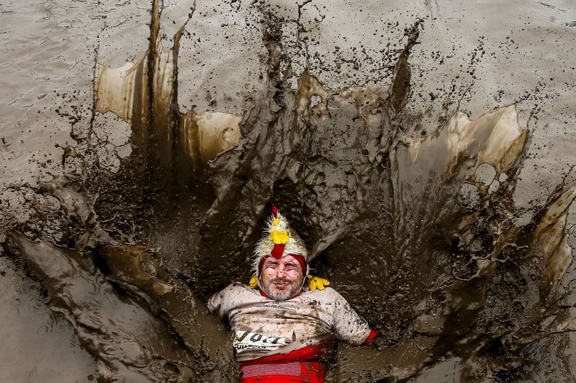 competitors took part in Mud sweat competiton