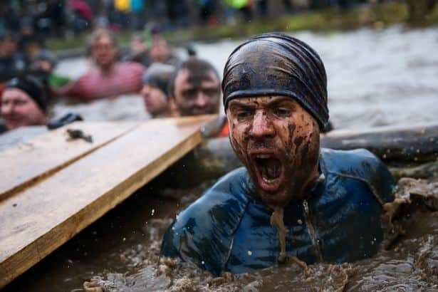 competitors took part in Mud sweat competiton
