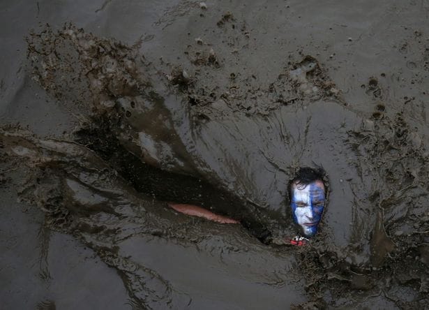 competitors took part in Mud sweat competiton
