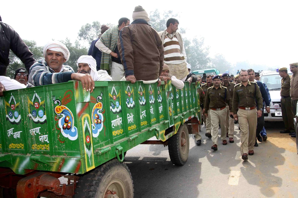 rohtak, khap, panchayat, jail, jat reservation, jat protest, enquiry, jasia, force, flag march