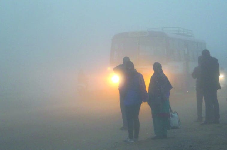 Saharanpur suffered from fog.