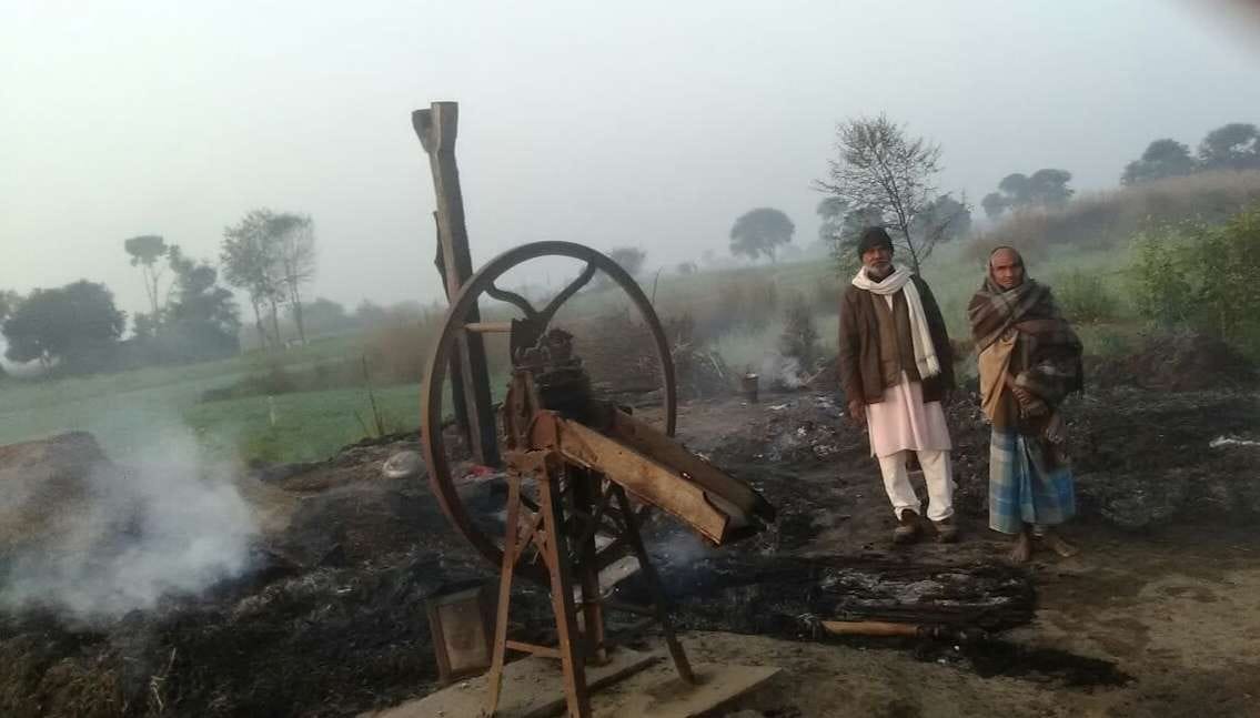 Three huts to ashes by fire