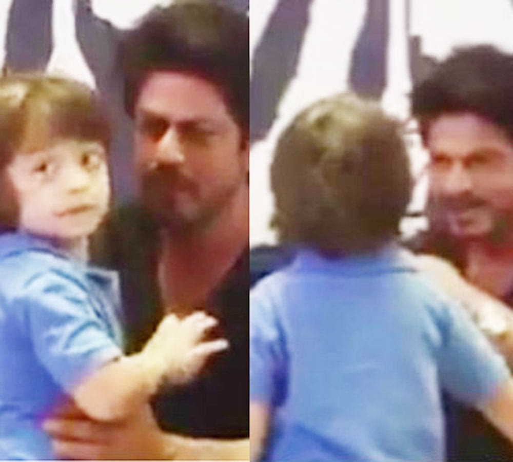 abram and shahrukh khan talk video viral