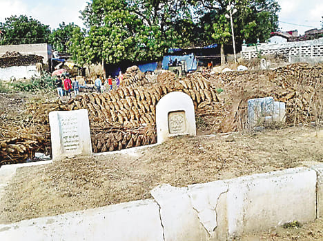 Captured in cemetery