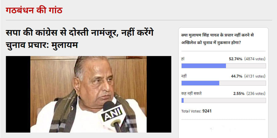 amar ujala poll people says no loss to akhilesh 
